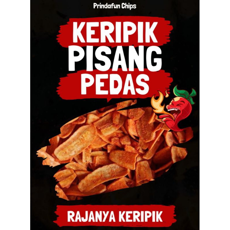 

[PRINDAFUN] - KERIPIK PISANG PEDAS 130 Gr