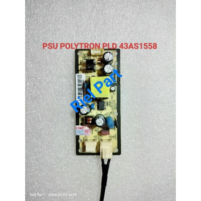 PSU - POWER SUPPLY REGULATOR TV LED SMART POLYTRON PLD43AS1558G - PLD 43AS1558G - 43AS1558