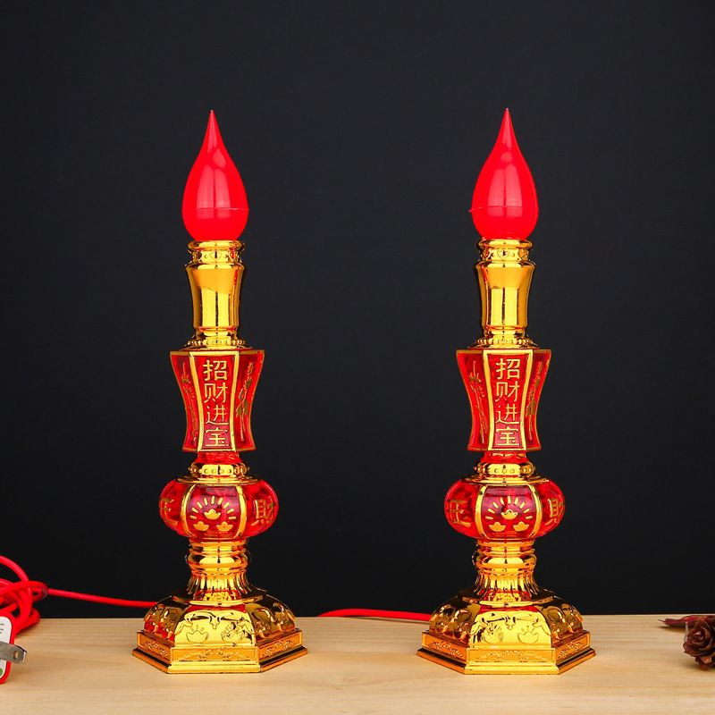 Lampu Lilin LED WangChai Altar Sembahyang / Lampu Sembahyang 8 inchi
