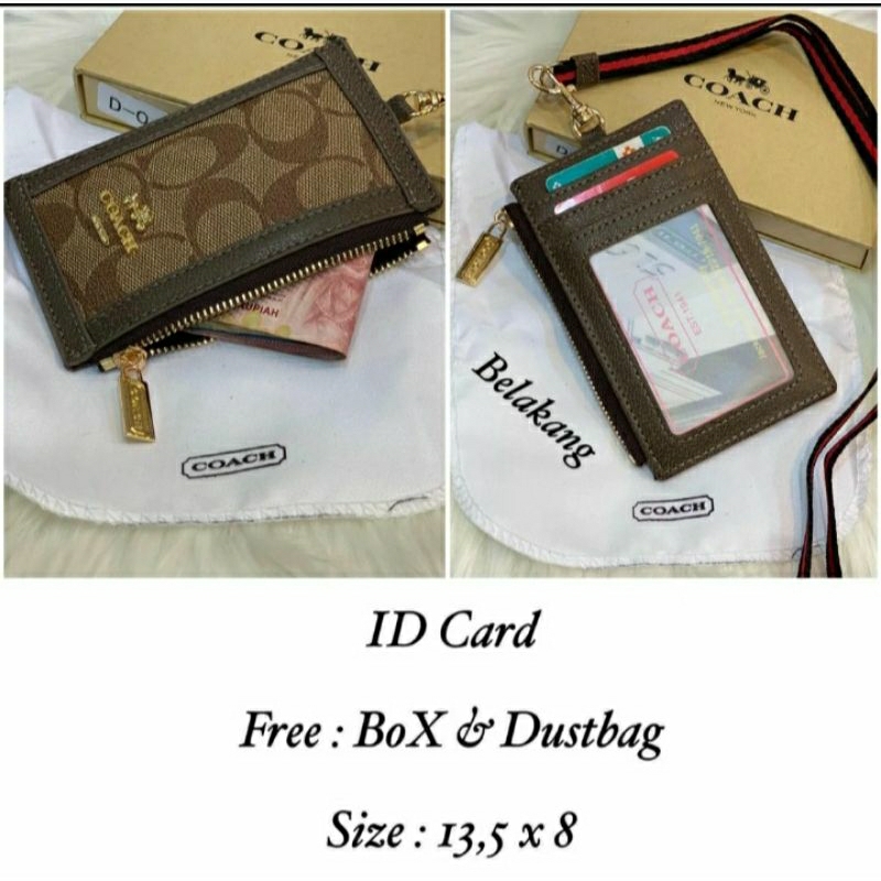 

Id card holder lanyard kulit import quality new model