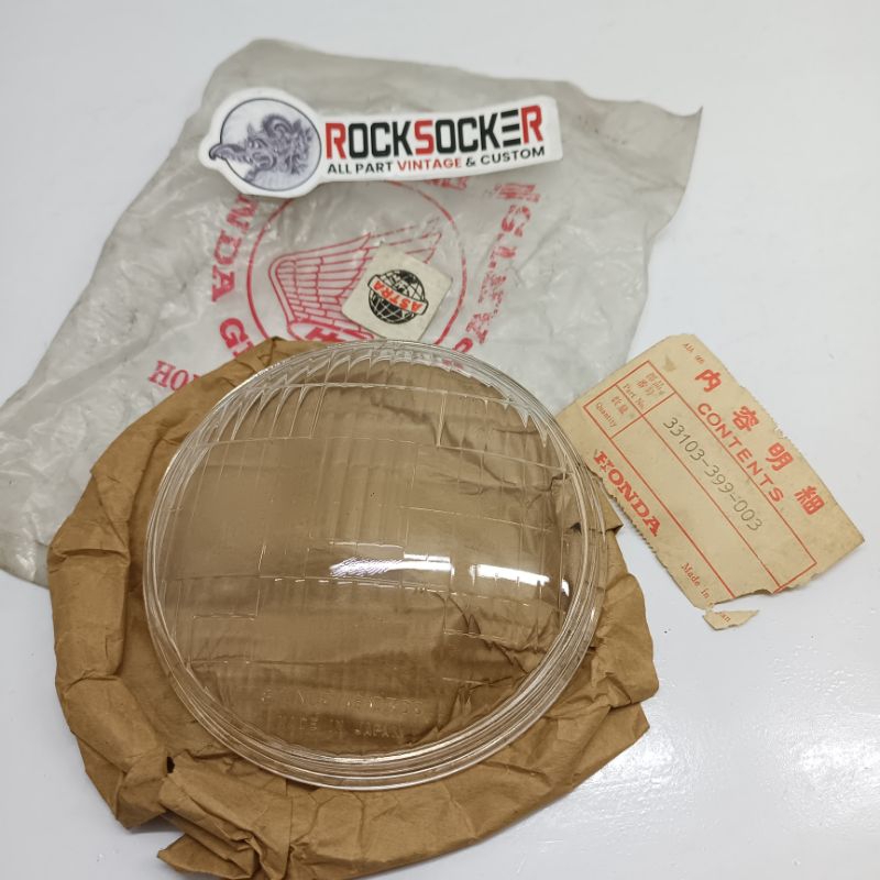 kaca lampu mika lampu depan honda gl100 gl125 cg125 xl125 ori kaca headlamp honda gl125 xl125 cg125 