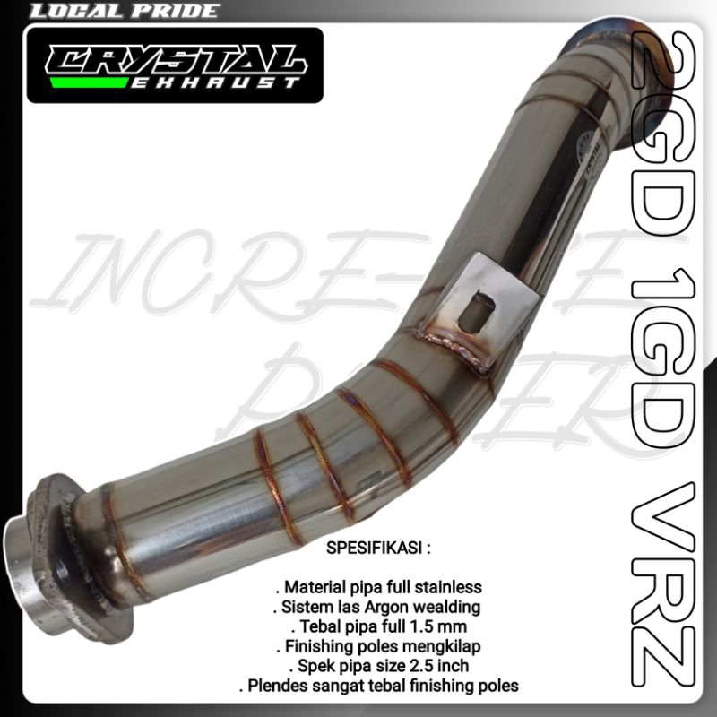 DOWNPIPE TOYOTA FORTUNER VRZ/ DOWNPIPE  INNOVA REBORN 2GD/ DOWNPIPE FORTUNER/ DOWNPIPE 2GD / DOWNPIP
