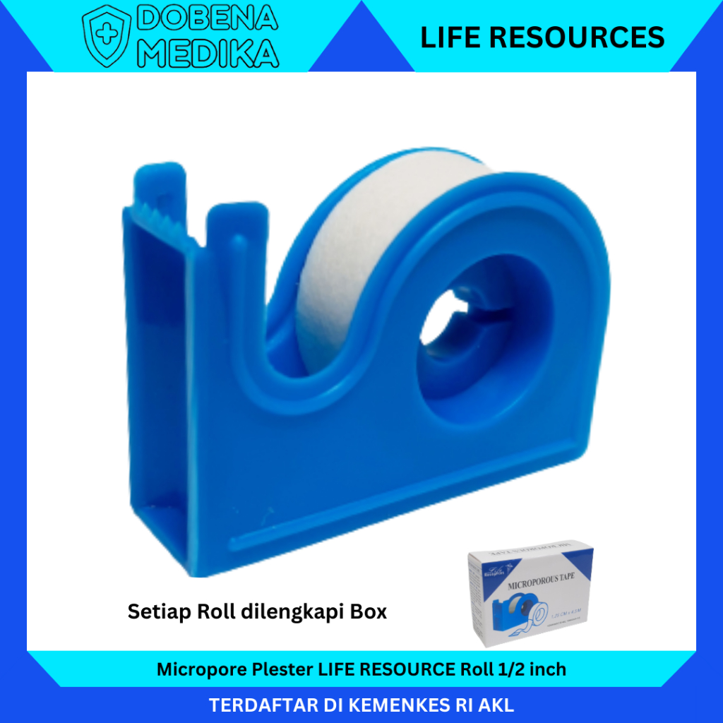 Micropore Life Resources 1/2 inch Plester Roll Putih