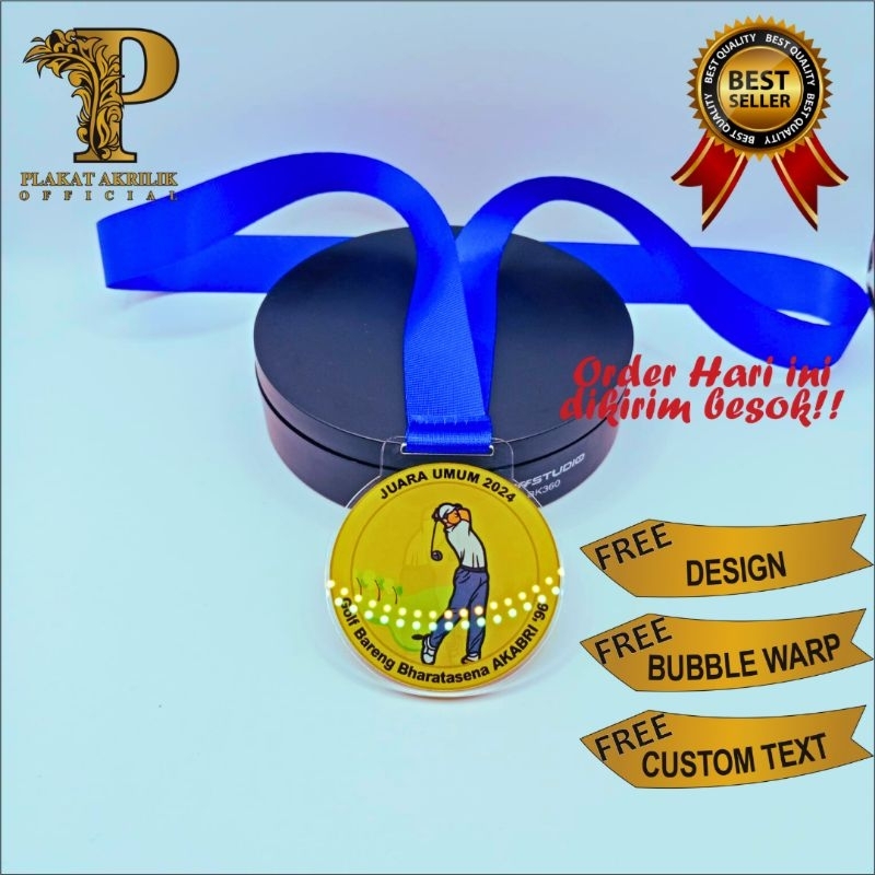 Medali akrilik kejuaraan | medali akrilik custom | medali akrilik | medali akrilik perlombaan | meda