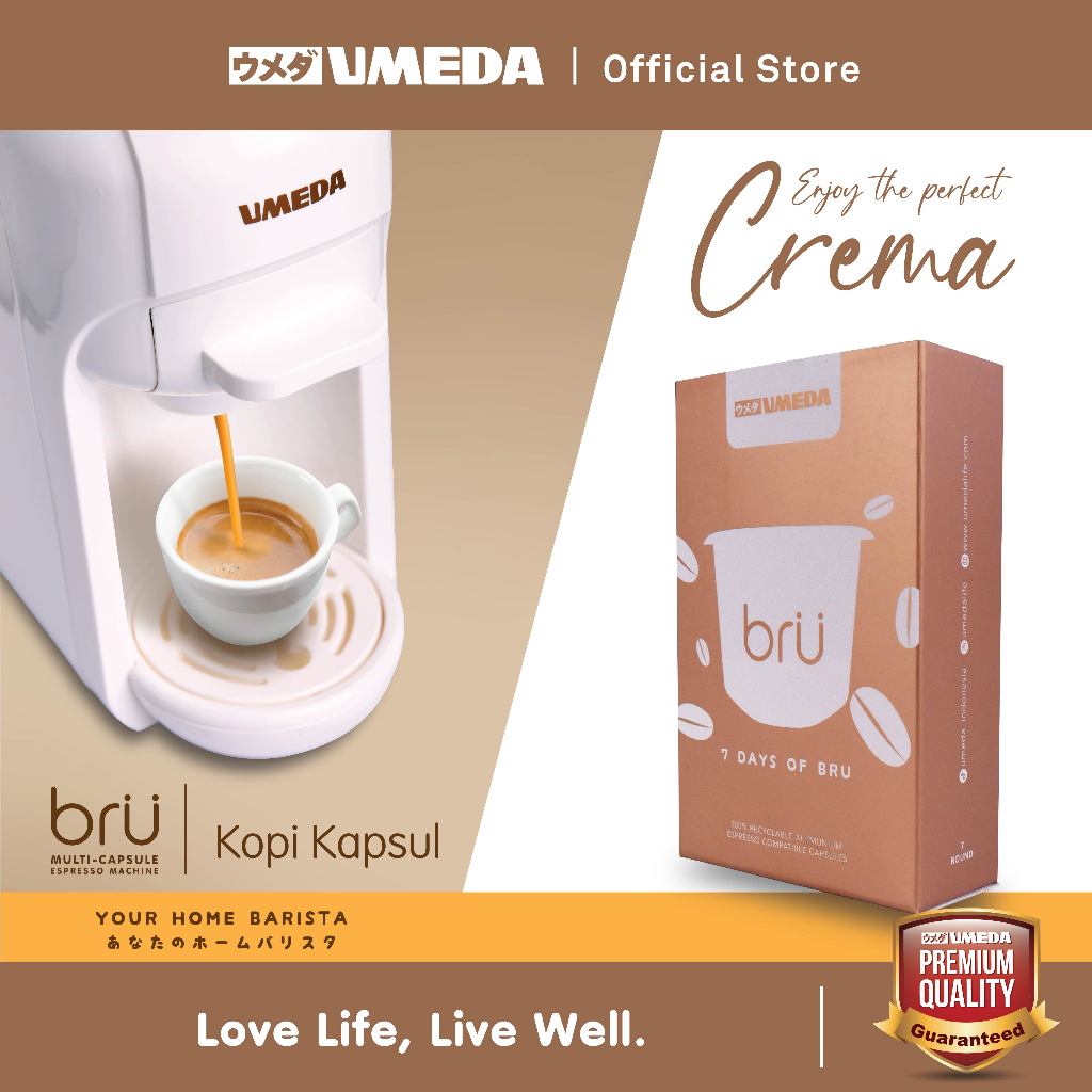 

Umeda Bru Coffee Capsules / Kopi Kapsul / Nespresso Compatible