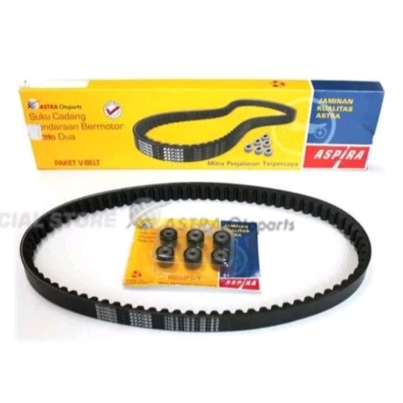 PAKET V-BELT ASPIRA ASTRA (V-BELT KIT) UNTUK MOTOR KARBU BEAT SCOOPY SPACY ORIGINAL
