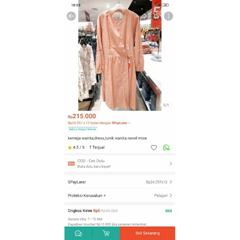 tunik novel mice bekas