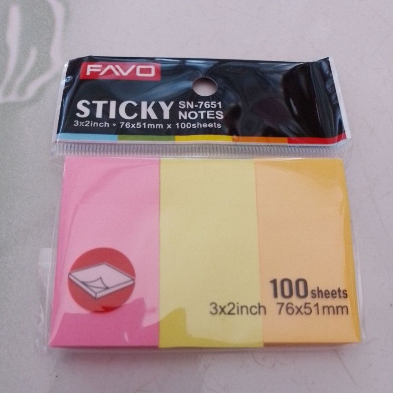 

Memo Stick/Sticky Notes/Kertas Tempel ukuran 3×2 inch