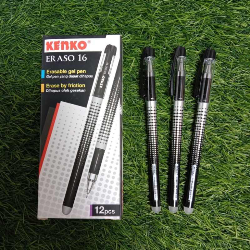 

Pulpen Hapus KENKO Eraso 16 ini bermata pulpen 0.38 mm 1 Lusin