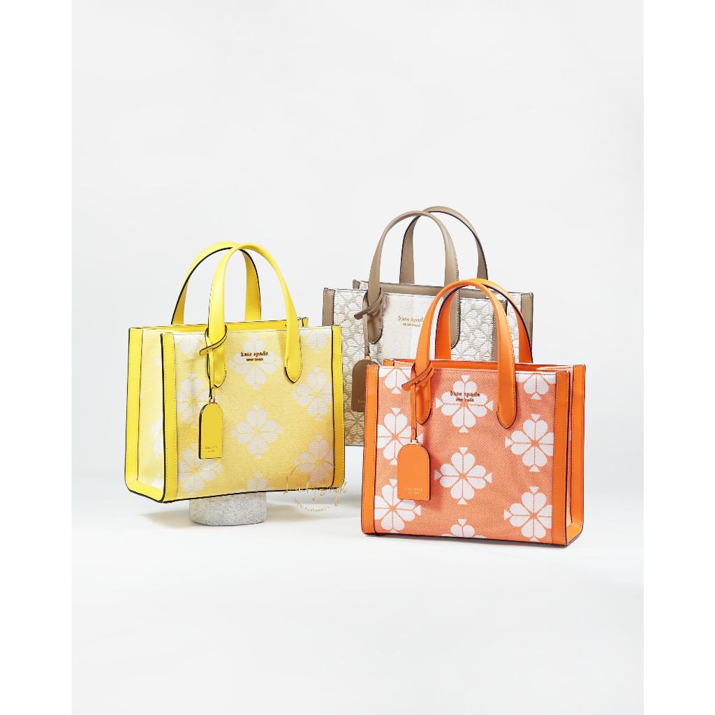 Kate spade flower jacquard manhattan small tote (authentic/original)
