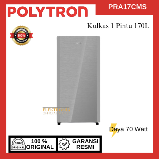 POLYTRON Kulkas 1 Pintu Belleza PRA17CMS 170 L/PRA-17CMS/PRA 17CMS/KULKAS POLYTRON/KULKAS POLYTRON 1