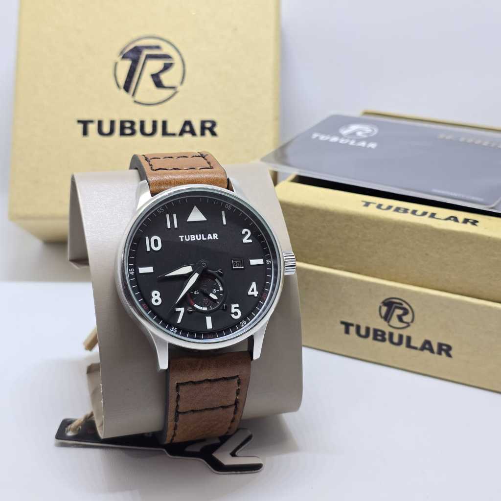JAM TANGAN PRIA CASUAL TUBULAR BAHAN KULIT