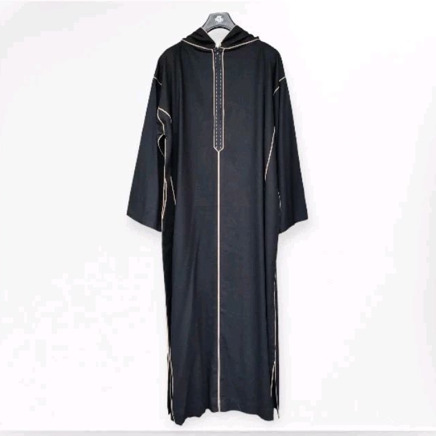 EXCLUSIVE BAJU UMROH GAMIS HOODIE DJELLABA MAROKO JALABAH JUBAH KAPUCONG MAROKO PRIA LINEN PREMIUM