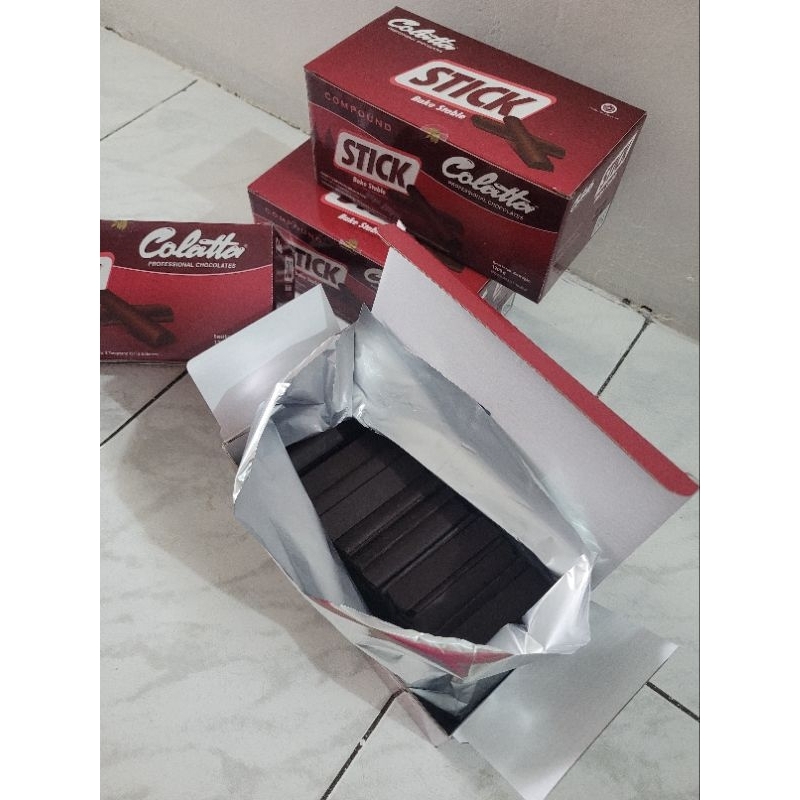 

colatta stick compound bake stable repack 200gr / coklat stik collata