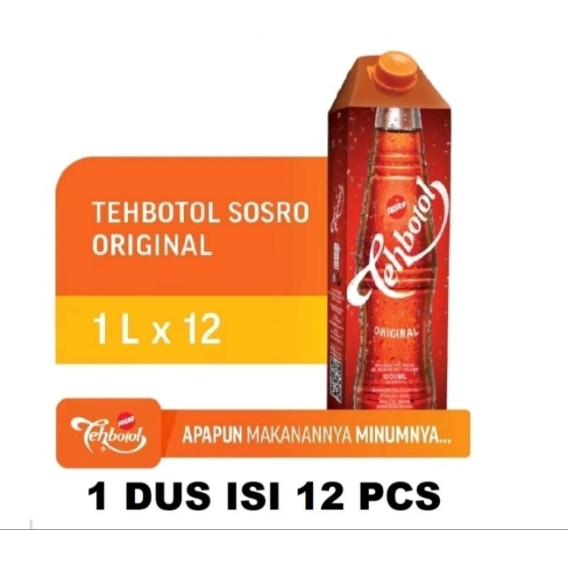 

TEH BOTOL SOSRO 1LITER (1000ml) Original - (HARGA 1 DUS 12 KOTAK)