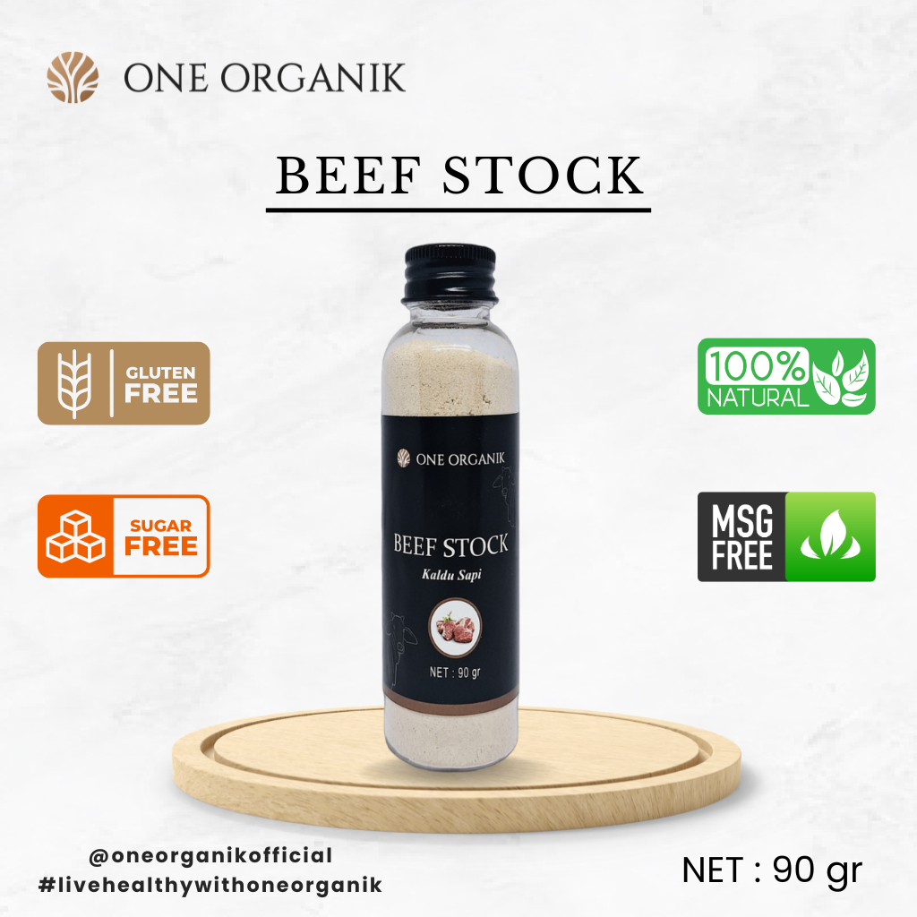 

One Organik – Beef Stock/Kaldu Sapi Organik Non MSG Premium Quality – Kaldu Bayi/MPASI | (90 gr)