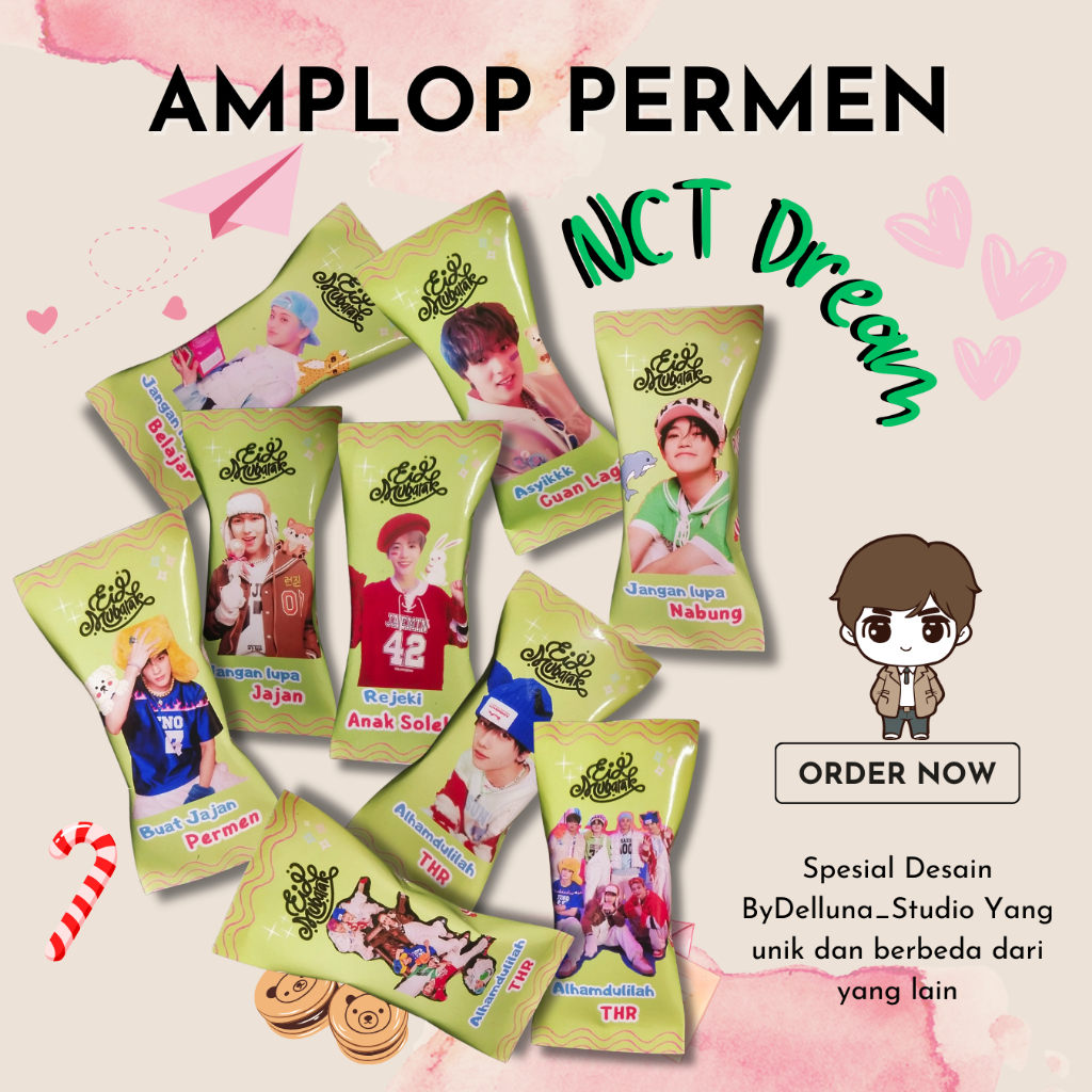 

Amplop Lebaran Lucu Kpop Nct Dream Amplop Permen Unik Angpao hari Raya Kartun Gemes Viral Murah Berkualitas