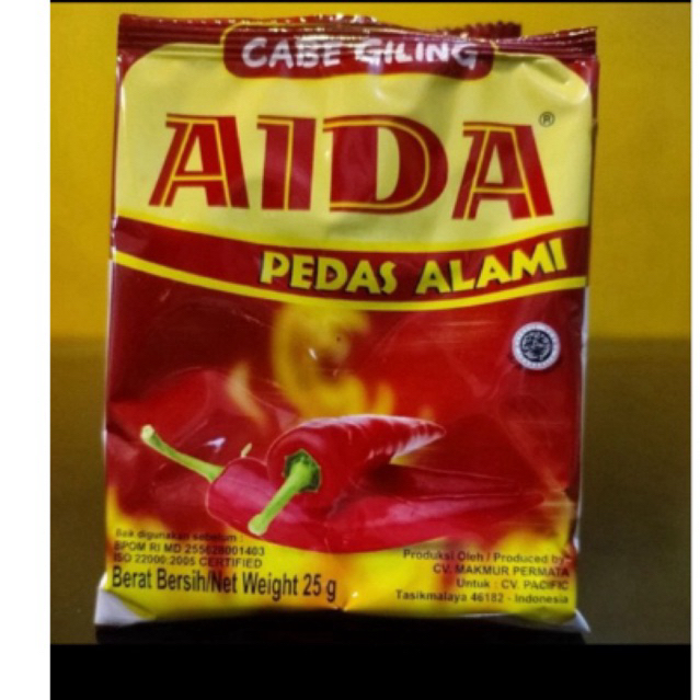 

aida cabe giling kemasan 25gram