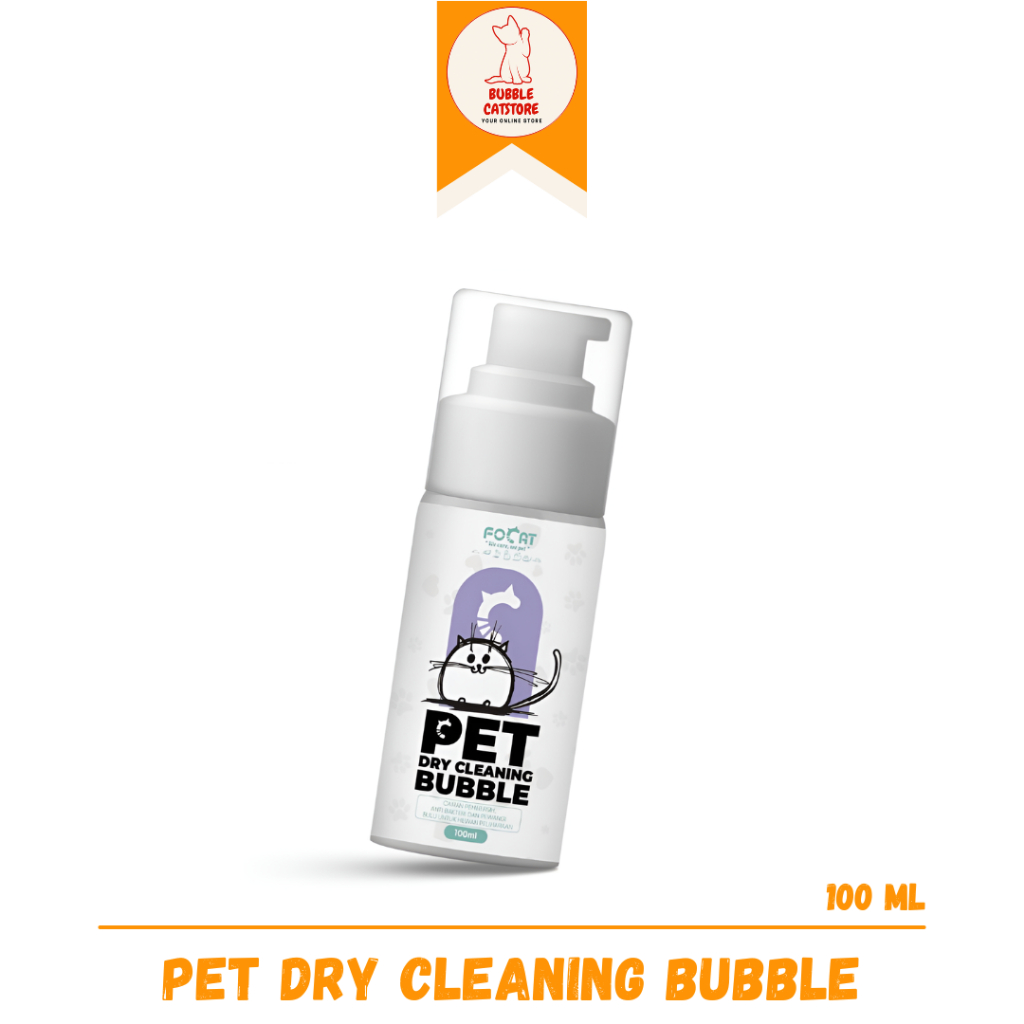 Sampo Kering Kucing Pet Dry Shampo Pembersih Hewan Peliharaan Tanpa Bilas 100ml