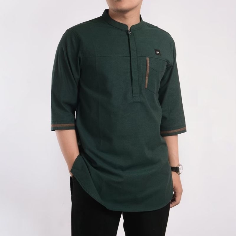 KDL EMRAN BAJU KOKO HIJAU BOTOL /KURTA ORIGINAL KDL
