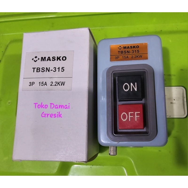 Masko Power Push Button Switch on-off 3Phase 15A TBSN-315