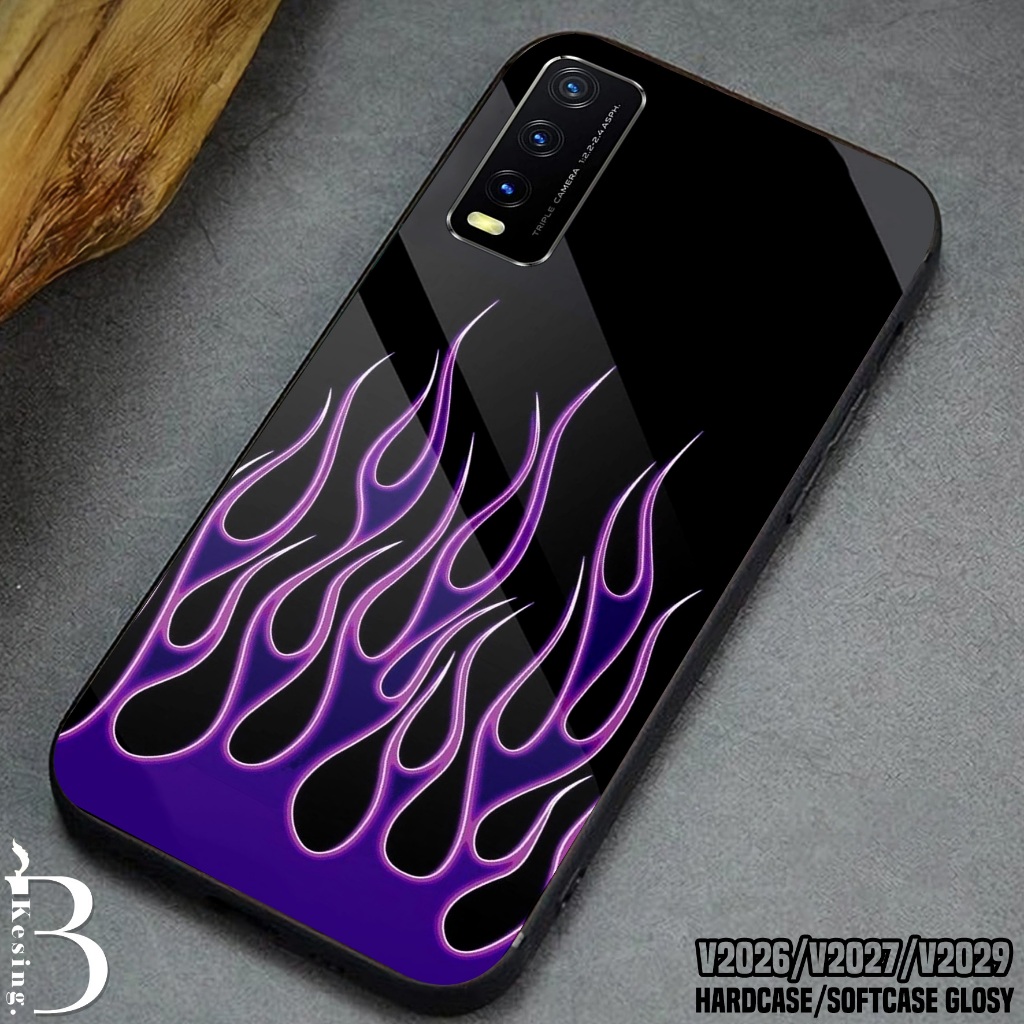 Case VIVO V2029 / V2026 / V2027 - Casing Hp VIVO V2029 / V2026 / V2027 Motif FIRE - Silikon Hp VIVO 