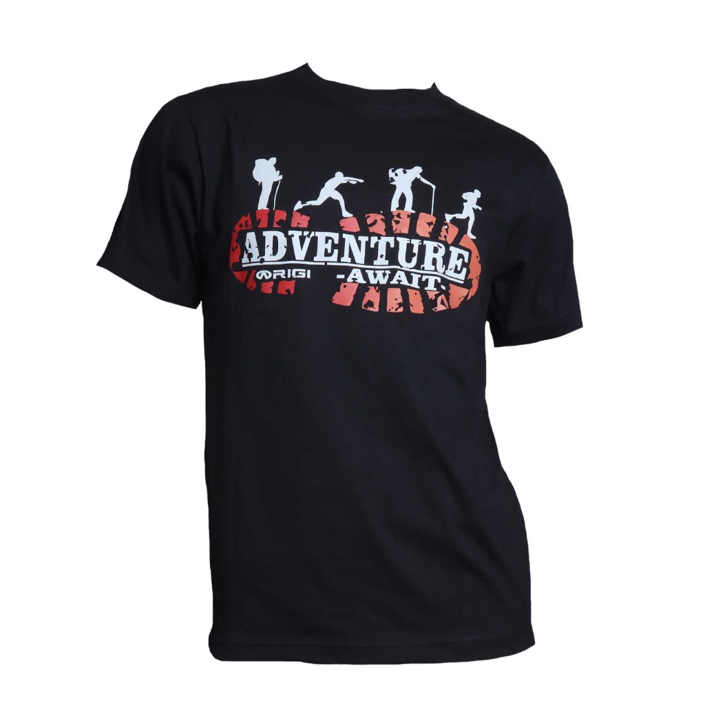 Baju Kaos Gunung Hiking RIGI Shoe Print  / Kaos Pendaki Gunung / Kaos Petualang Outdoor Lengan Pende