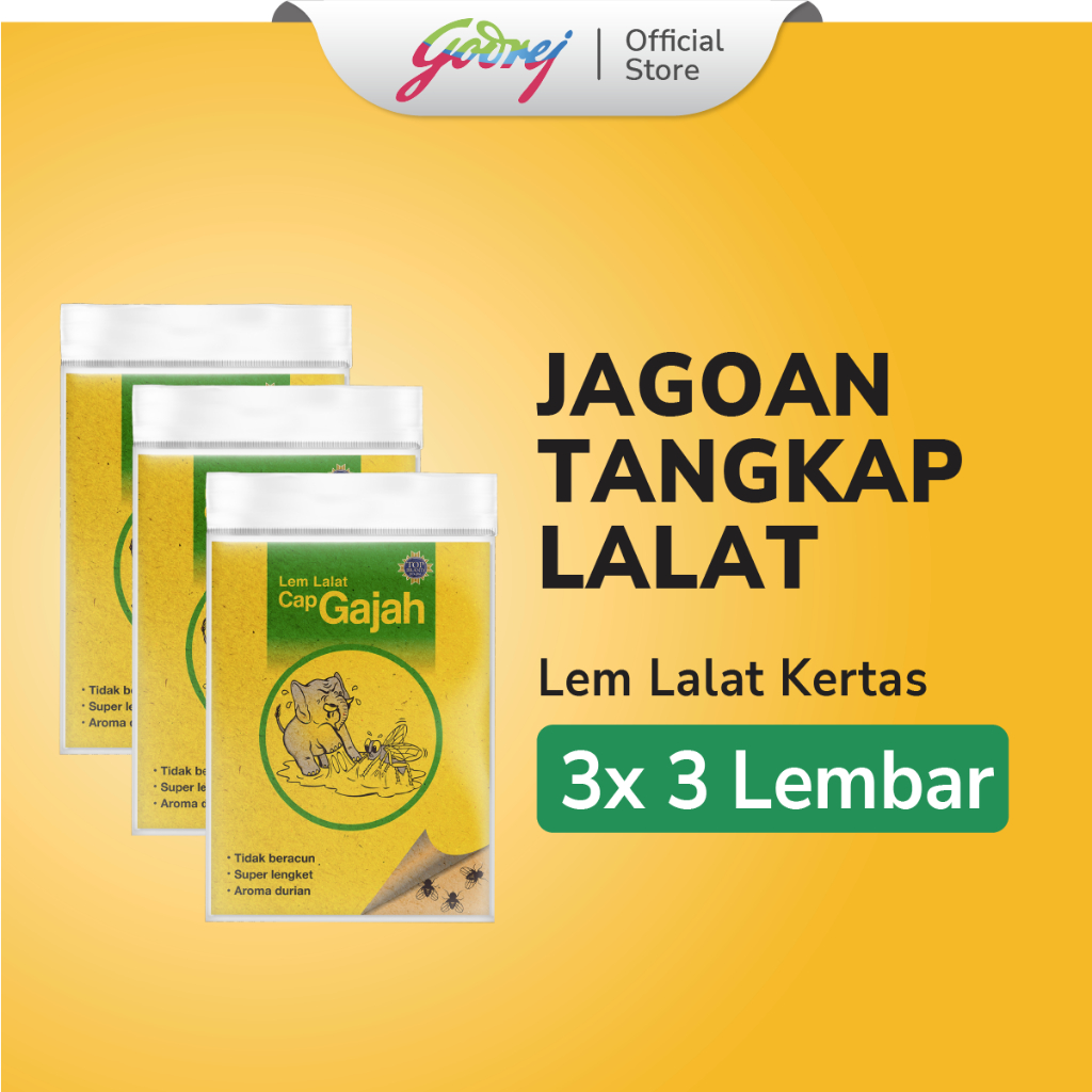 Cap Gajah Lem Lalat Kertas 3'S x 3 Pcs