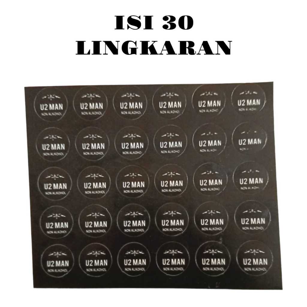 

Stiker U2MAN lembaran - stiker botol- isi 30 lingkaran - stiker label - stiker label custom - stiker roll - cetak stiker label – roll - stiker pengiriman - stiker parfum