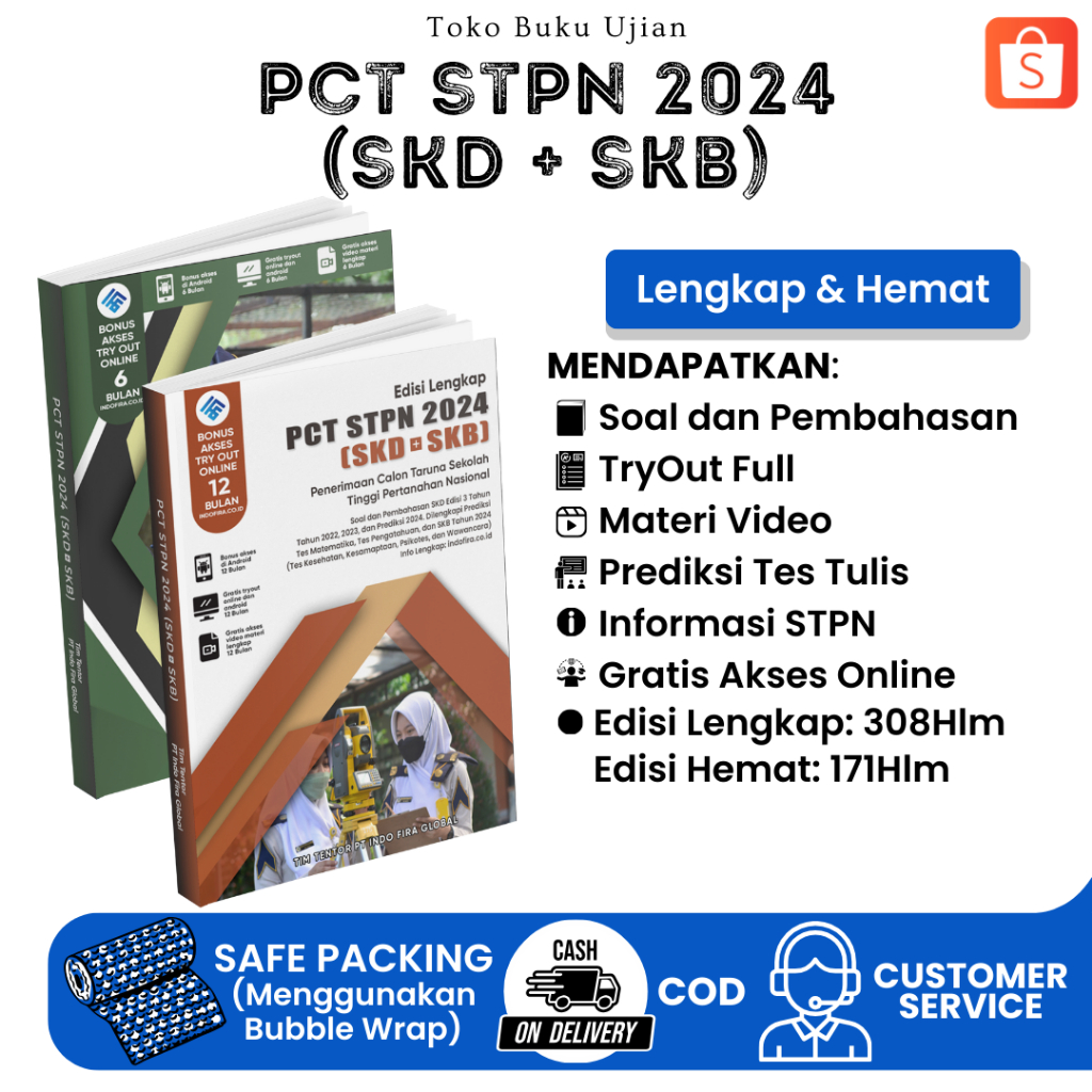 Buku Terbaru PCT STPN 2024 [SKD + SKB] (Edisi Lengkap & Edisi Hemat) Sesuai Dengan Kisi-kisi Terbaru
