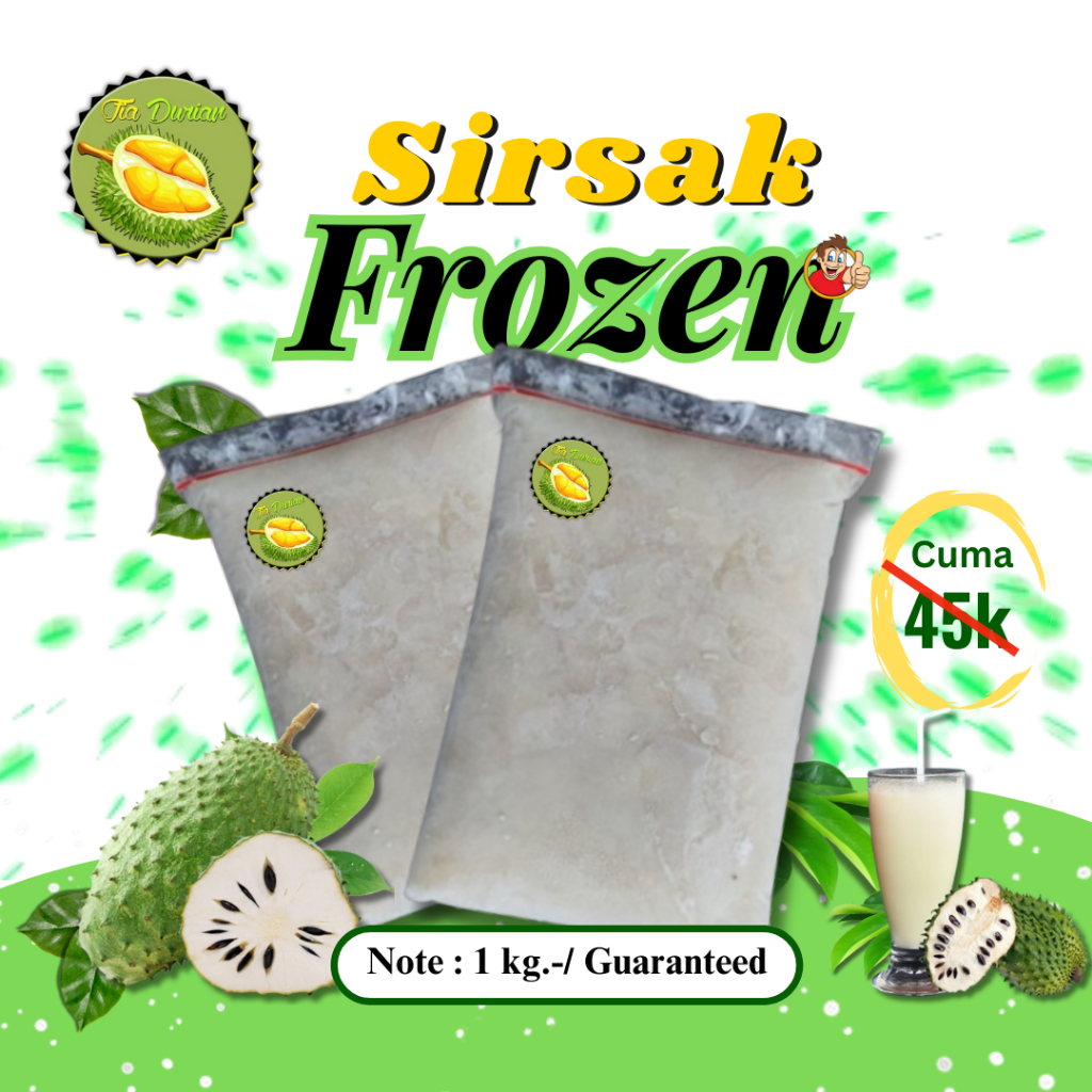 

Buah Sirsak Frozen ( 100% Full Daging Sirsak Tanpa Campuran ) 1kg