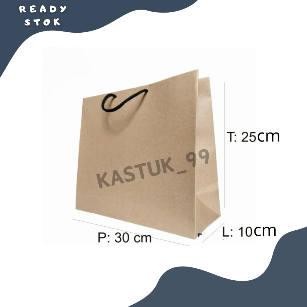 

PAPER BAG / TAS BELANJA KERTAS UK. 30 X 10 X 25