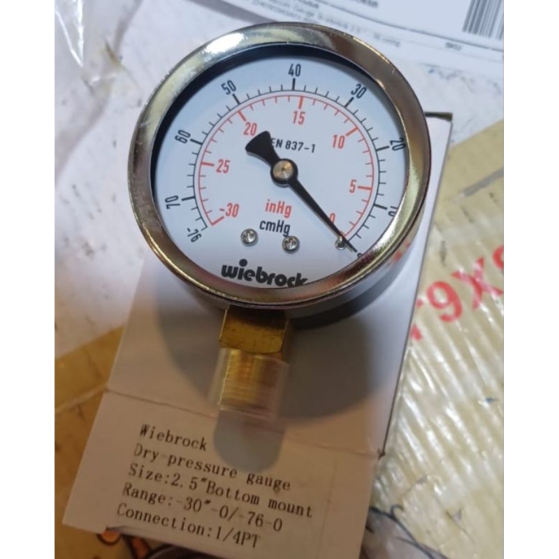 Vacum Gauge Wiebrock 2.5 " - 76 cmhg