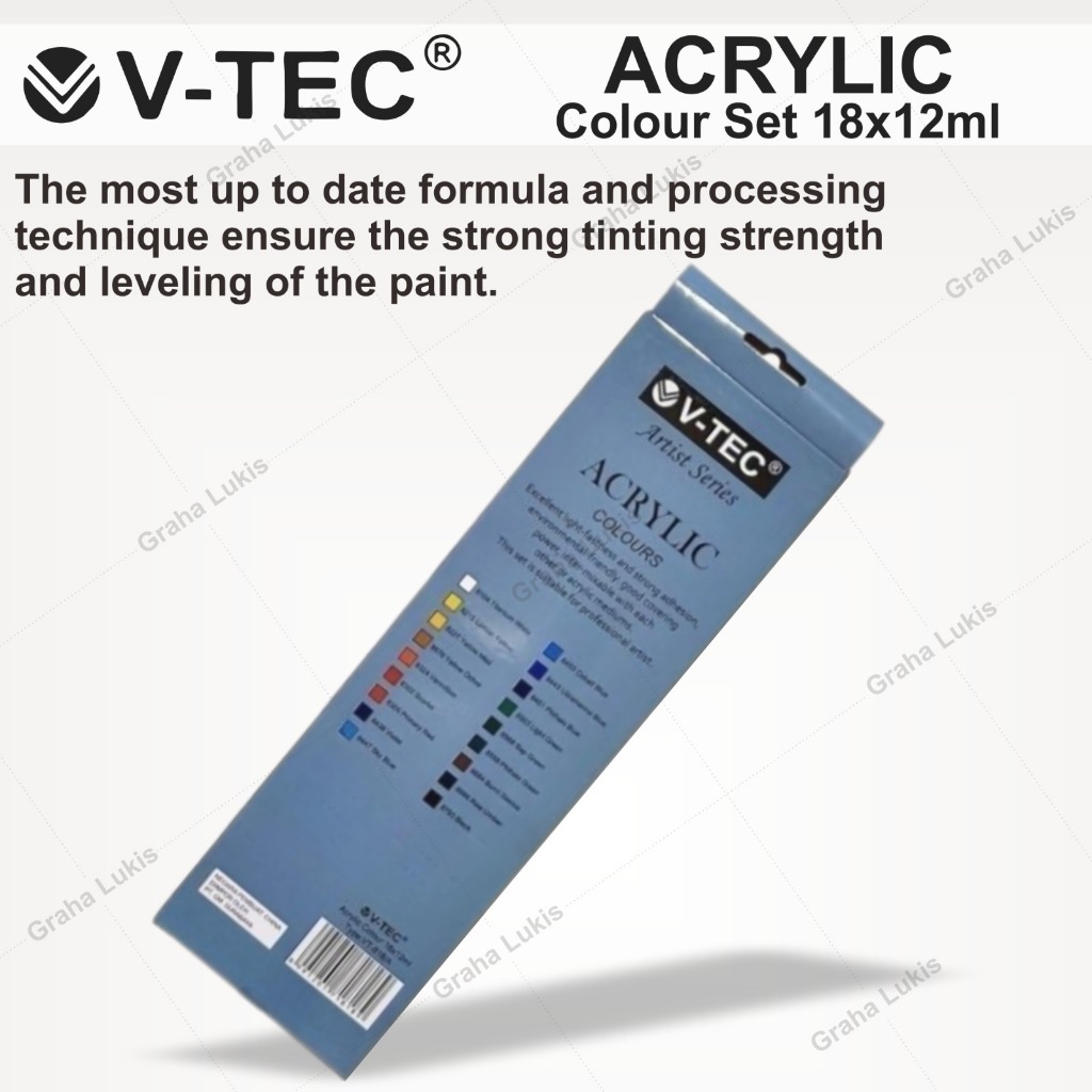 

HJK V-Tec Acrylic Color Set 18x12Ml / Cat Akrilik V-Tec 818-A