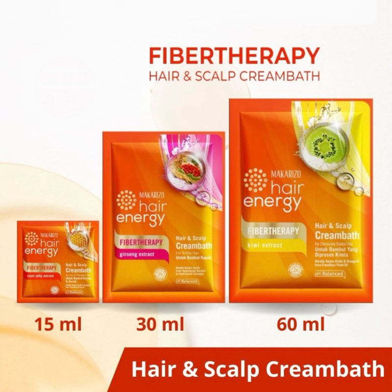 MAKARIZO Hair Energy Creambath Sachet 15 30 60 mL | Fibertherapy