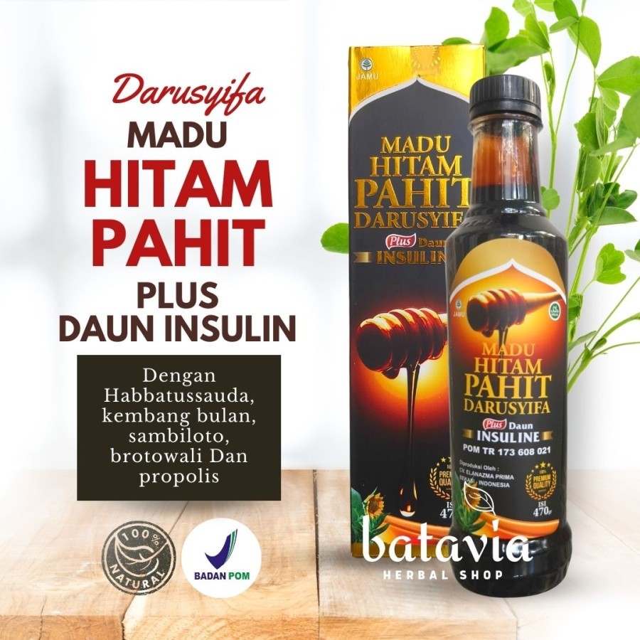 

Madu hitam pahit Darusyifa plus daun insuline