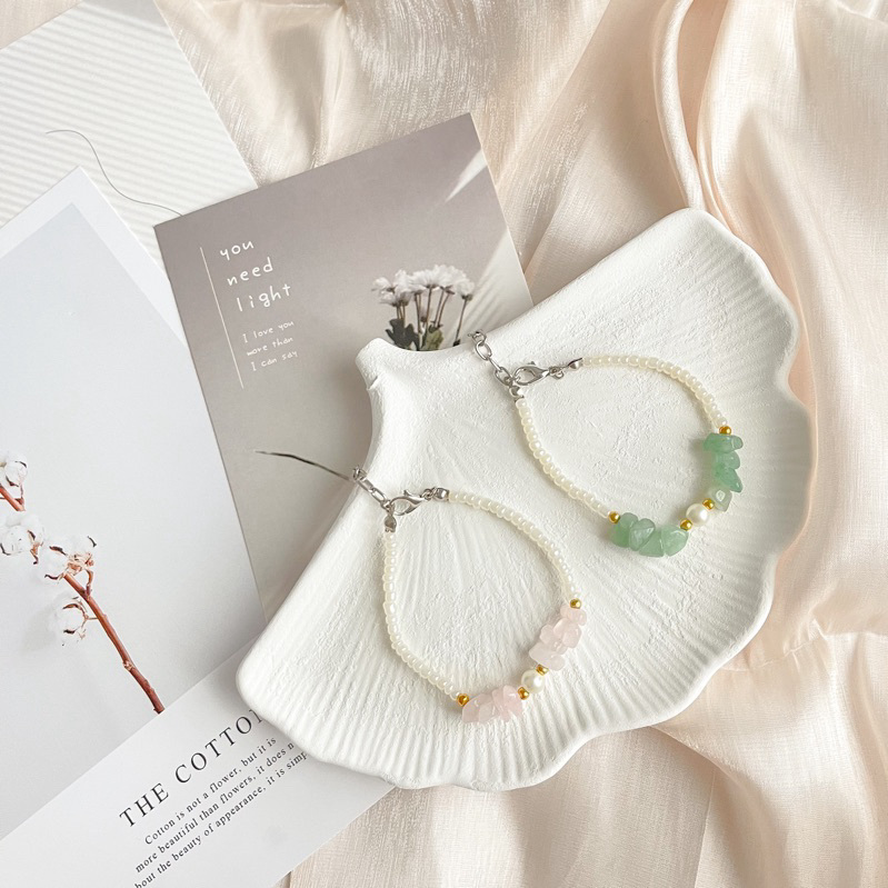 GELANG KOREA | GELANG MANIK MANIK | GELANG MUTIARA | GELANG ESTETIK | GELANG BATU