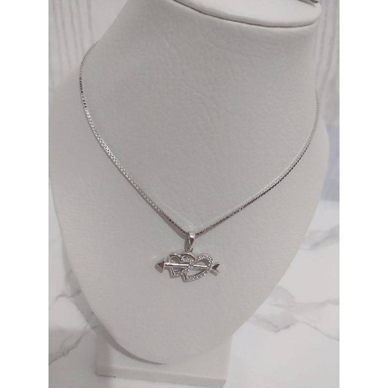 KALUNG LIONTIN LOVE HATI SILVER XUPING ANTI KARAT