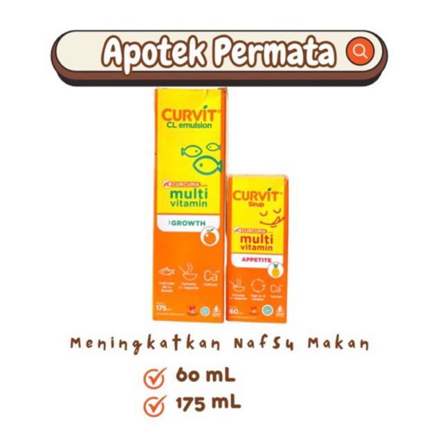 CURVIT SUPLEMEN MAKANAN | Multivitamin untuk memperbaiki nafsu makan anak/dewasa | Sirup Meningkatka