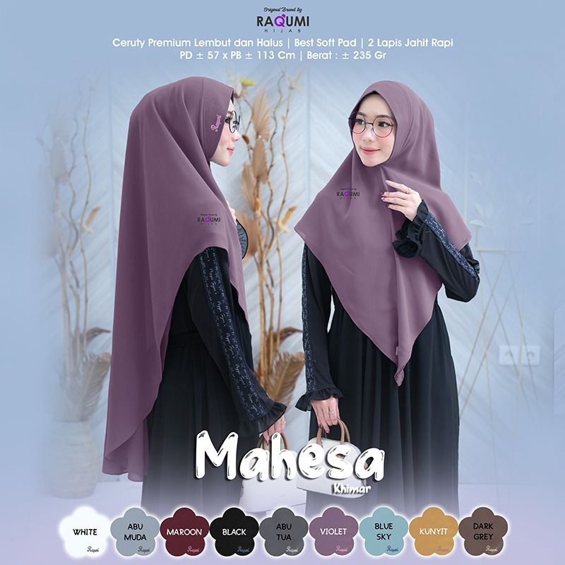 Mahesa khimar original raqumi // hijab 2 layer // khimar ceruty