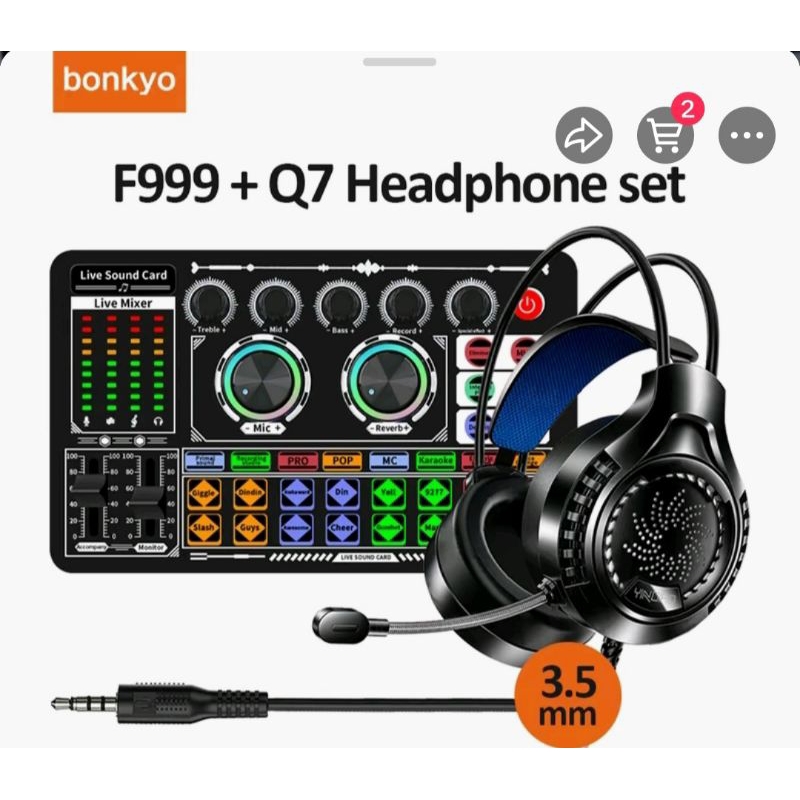 SOUNDCARD LIVE STREAMING + KAROKE | BONKYO F999 LIVE MIXER