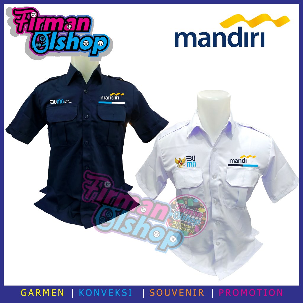 Bigsize kemeja BUMN mandiri kemeja Bank mandiri baju Bank mandiri seragam mandiri Pdh Bank mandiri b