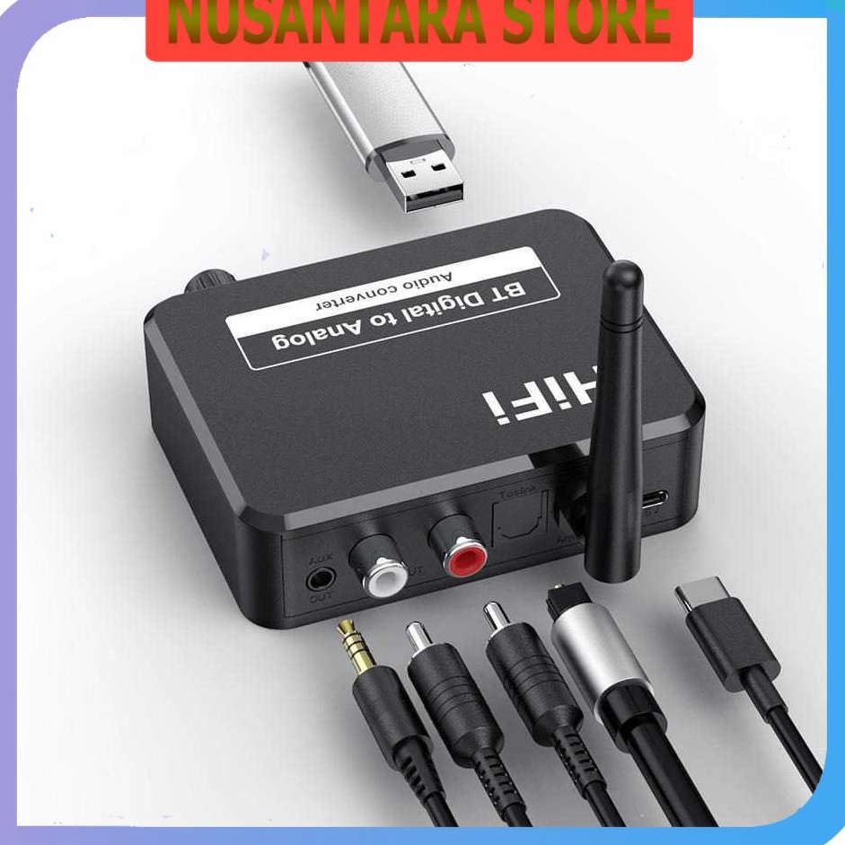 Db NUSANTARA STORE  VAORLO DAC Audio Bluetooth 51 Receiver HiFi Digital to Analog  BLSB35