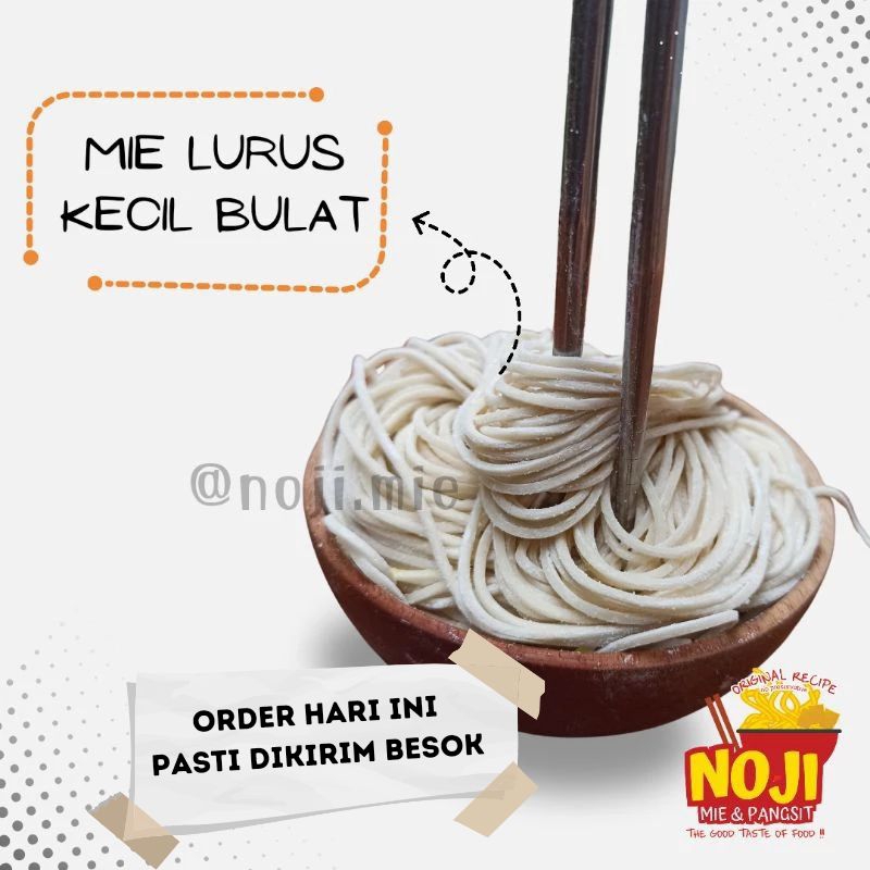 

Mie basah mentah Noji ukuran kecil bulat