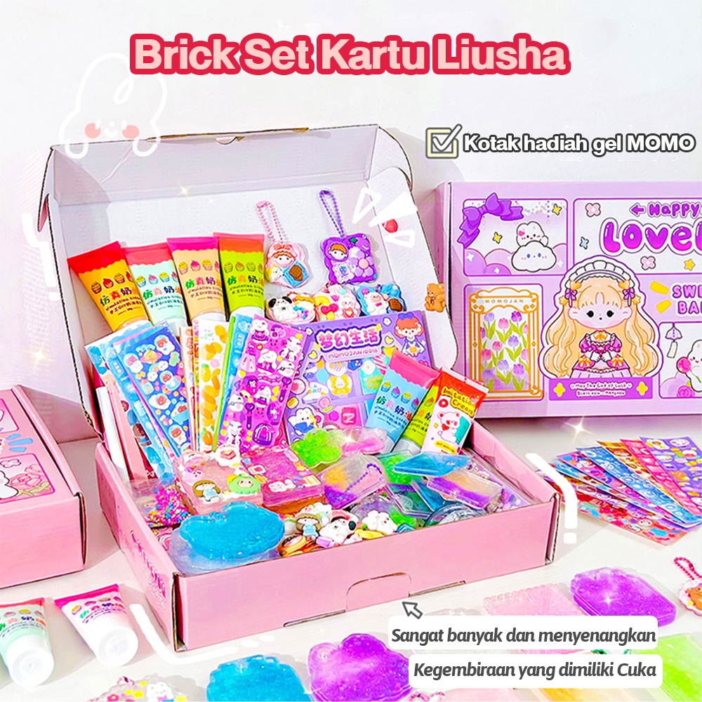 

BABYCOLOR 243 PCS Guka Set DIY Gantungan Kunci Akrilik DIY Keychain Stiker Mainan Anak Perempuan