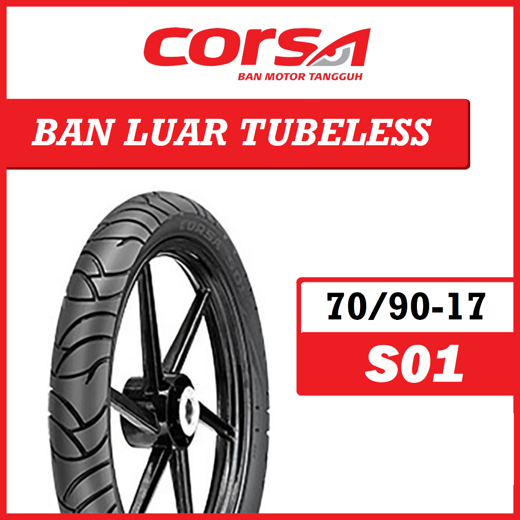 Ban Tubeless 70/90-17 S01 CORSA
