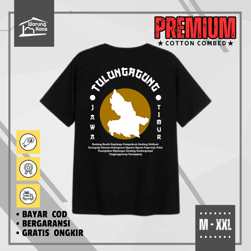 [ WARUNGKAOS ] Kaos Tulungagung Kota Marmer / Kaos Distro Tulungagung Jawa Timur Bahan Cotton Combed
