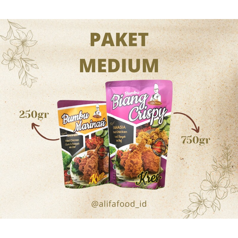 

Crispy_Sultan - Paket Medium by Alifa Food, Bumbu Biang & Bumbu Marinasi, 750gr & 250gr