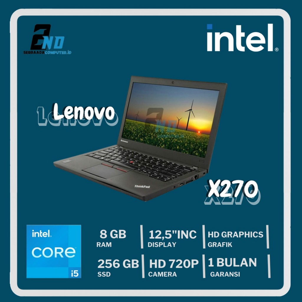 Laptop Lenovo X270 Core i5 gen 7 - Murah