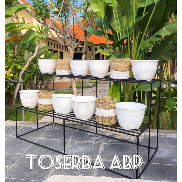 ART Y25W Rak bunga besi susun 2  Rak serbaguna  rak bunga  standing pot  rak susun